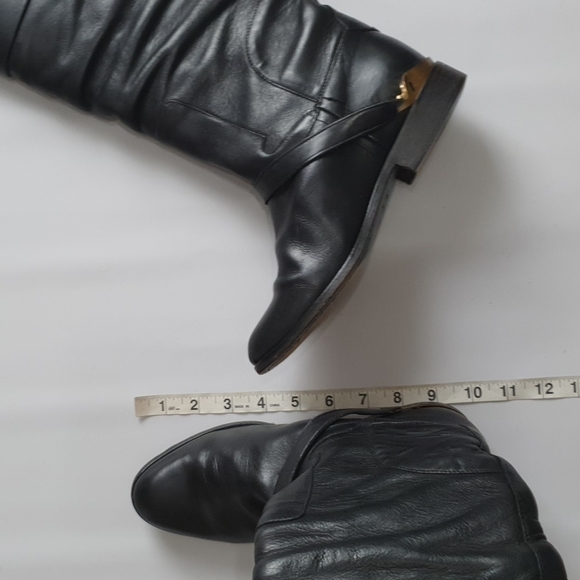 Golden Goose Charlie Knee High Wrinkled Riding Boots - Picture 13 of 15